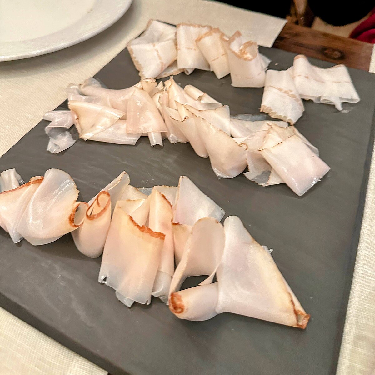Raw Lardo di Colonnata — Pork Loin cut