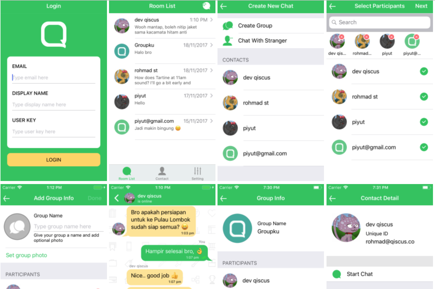 Qiscus SDK iOS Sample