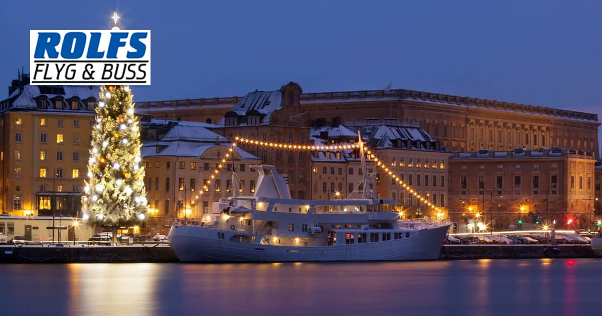 Julmarknad Stockholm Skansen bussresa Rolfs Flyg & Bussresor