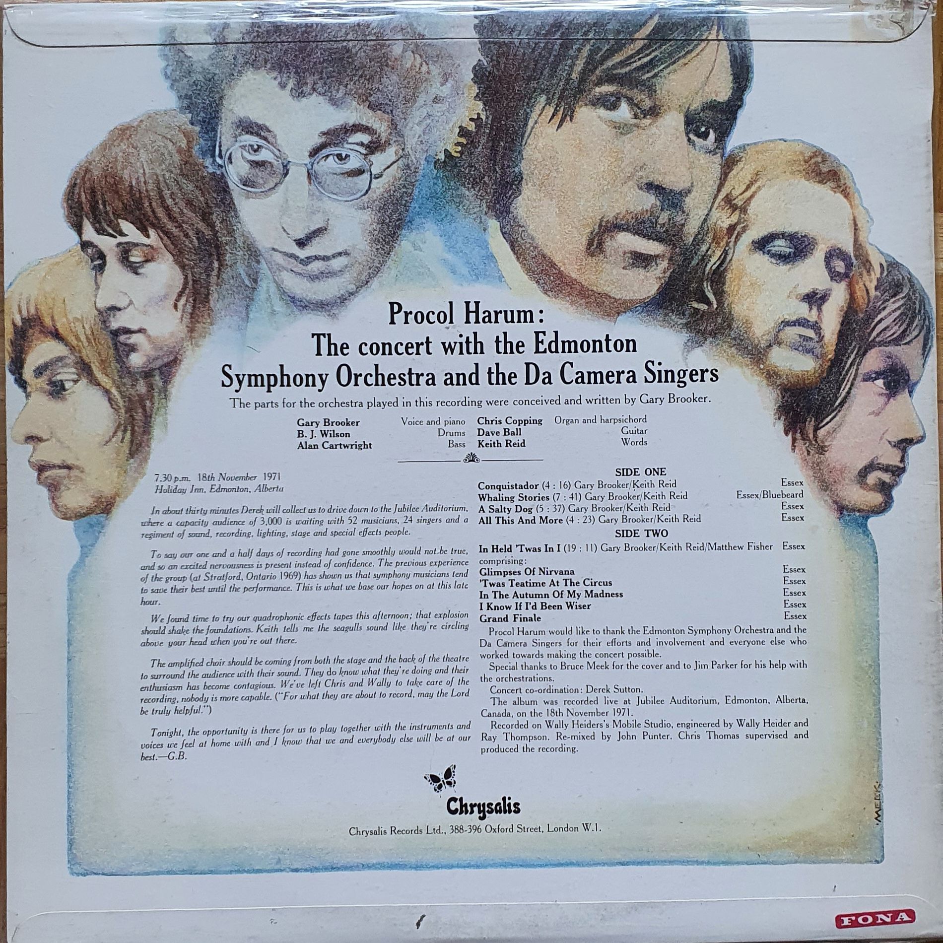 Procol Harum Live - in concert with the Edmonton symphony orchestra LP 