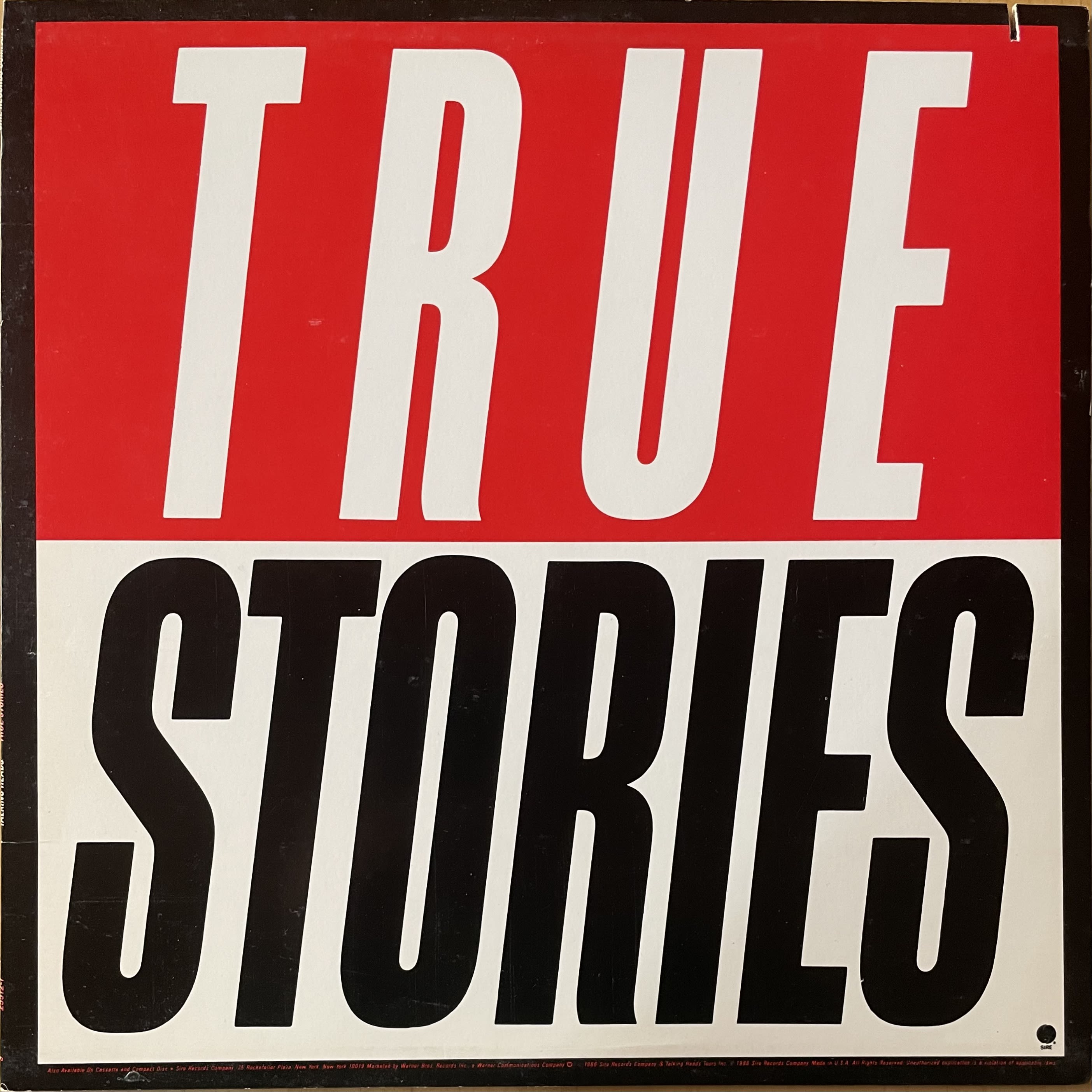 Talking Heads True Stories LP 