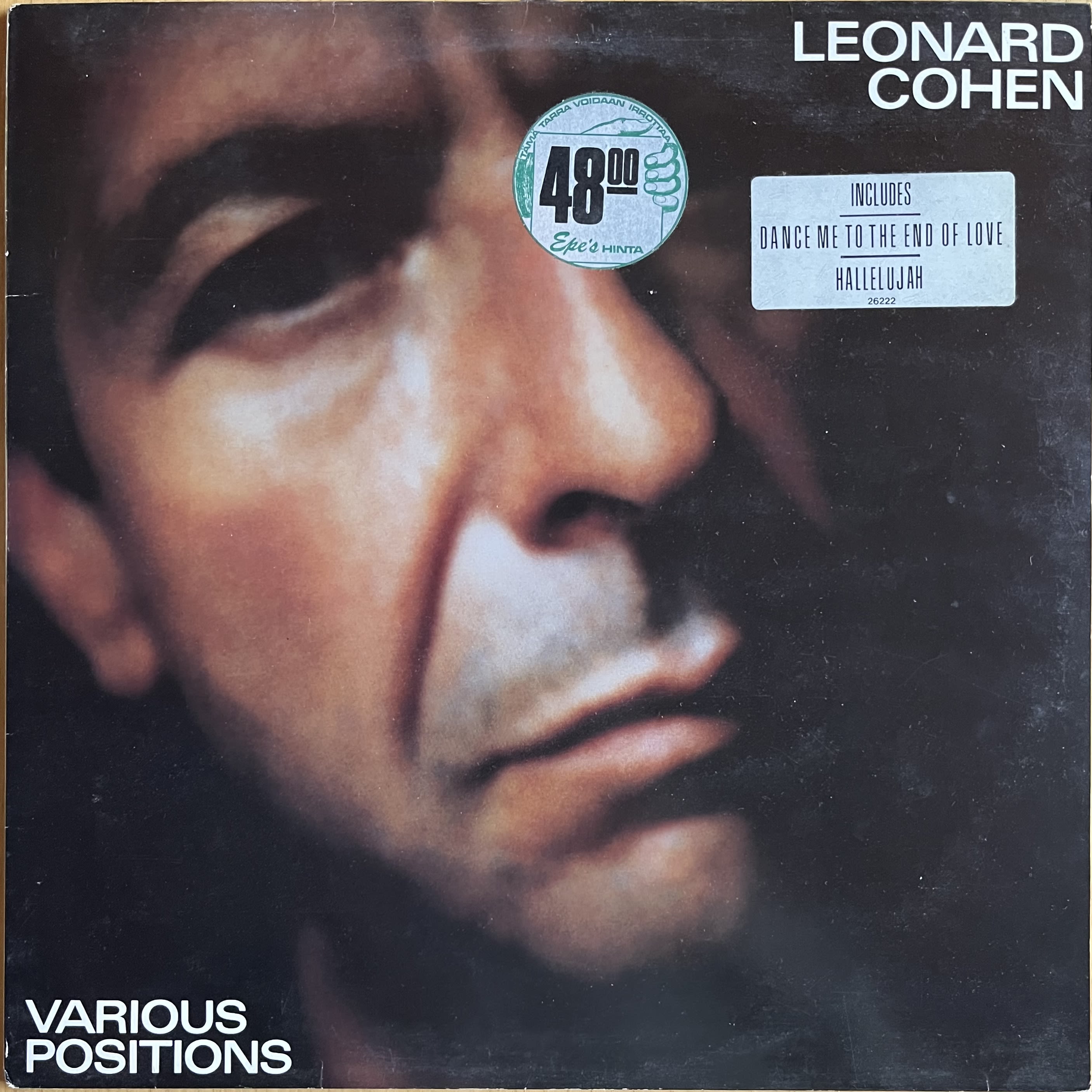 Leonard Cohen Various Positions LP 