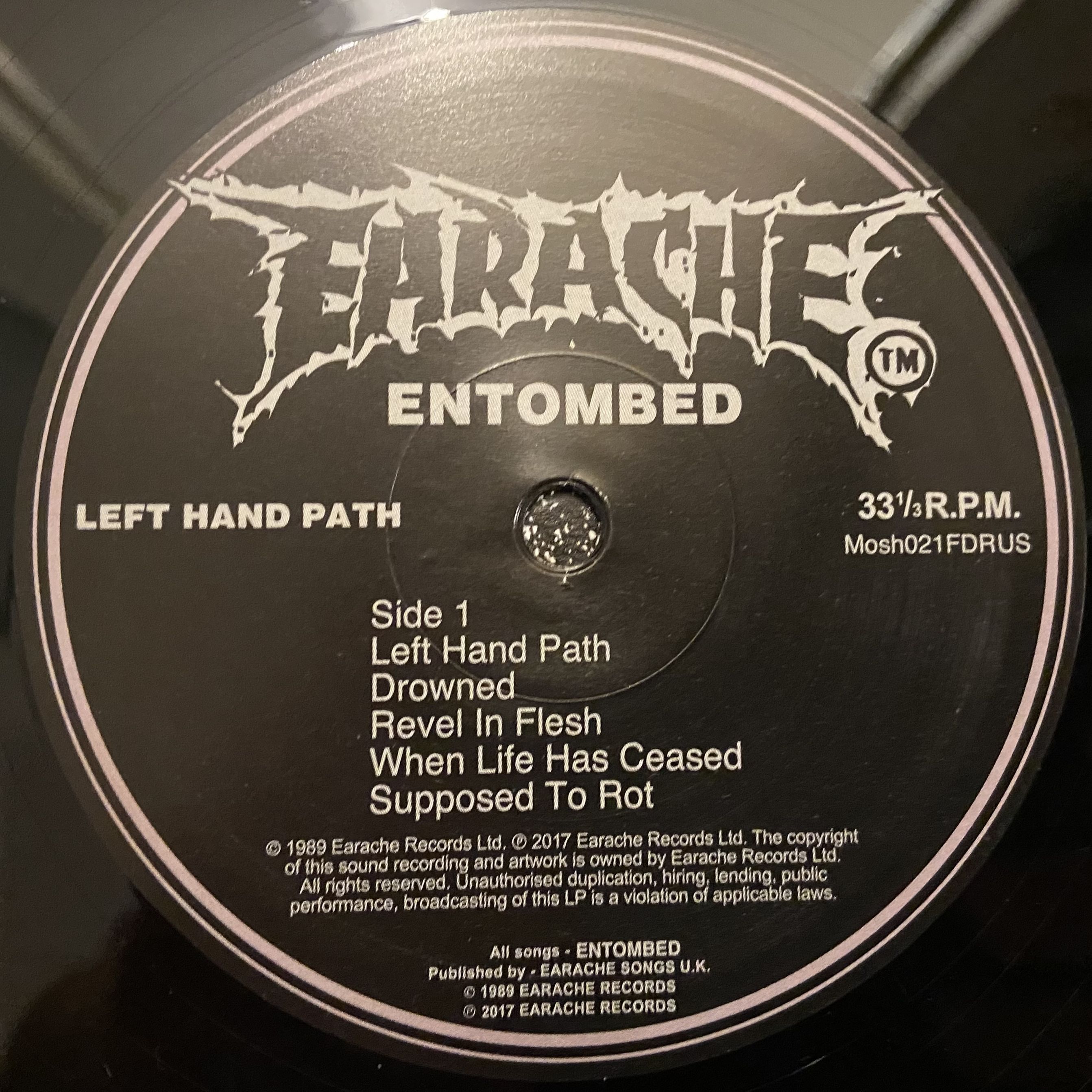Entombed Left Hand Path LP