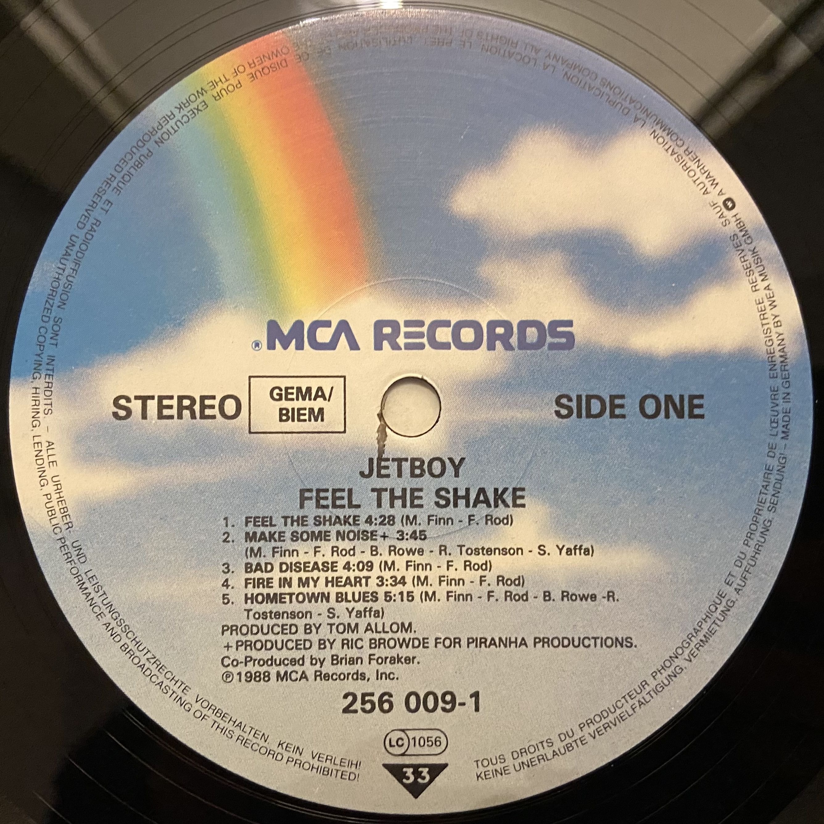 Jetboy Feel the Shake LP 