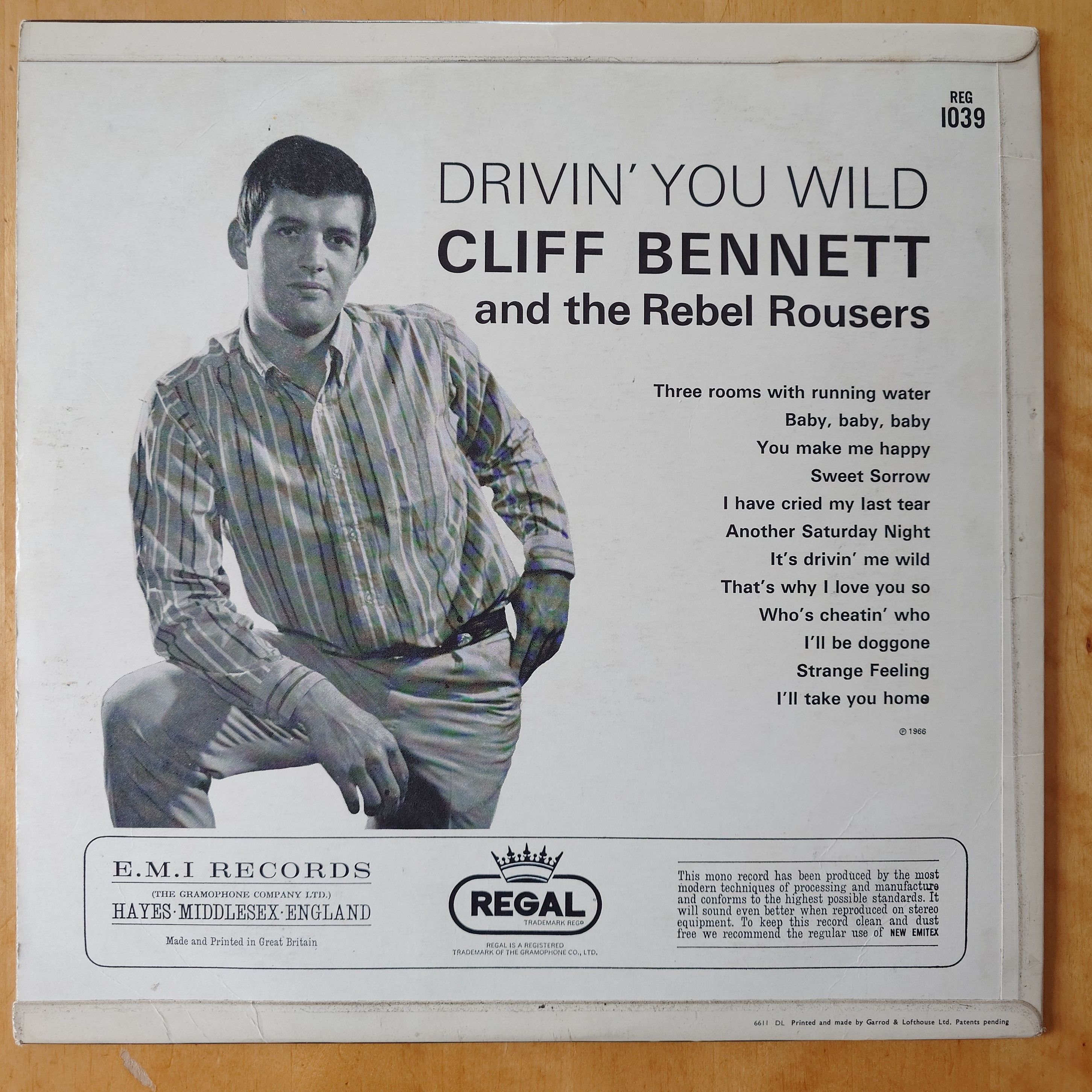 Cliff Bennett and The Rebel Rousers Drivin' you wild LP 