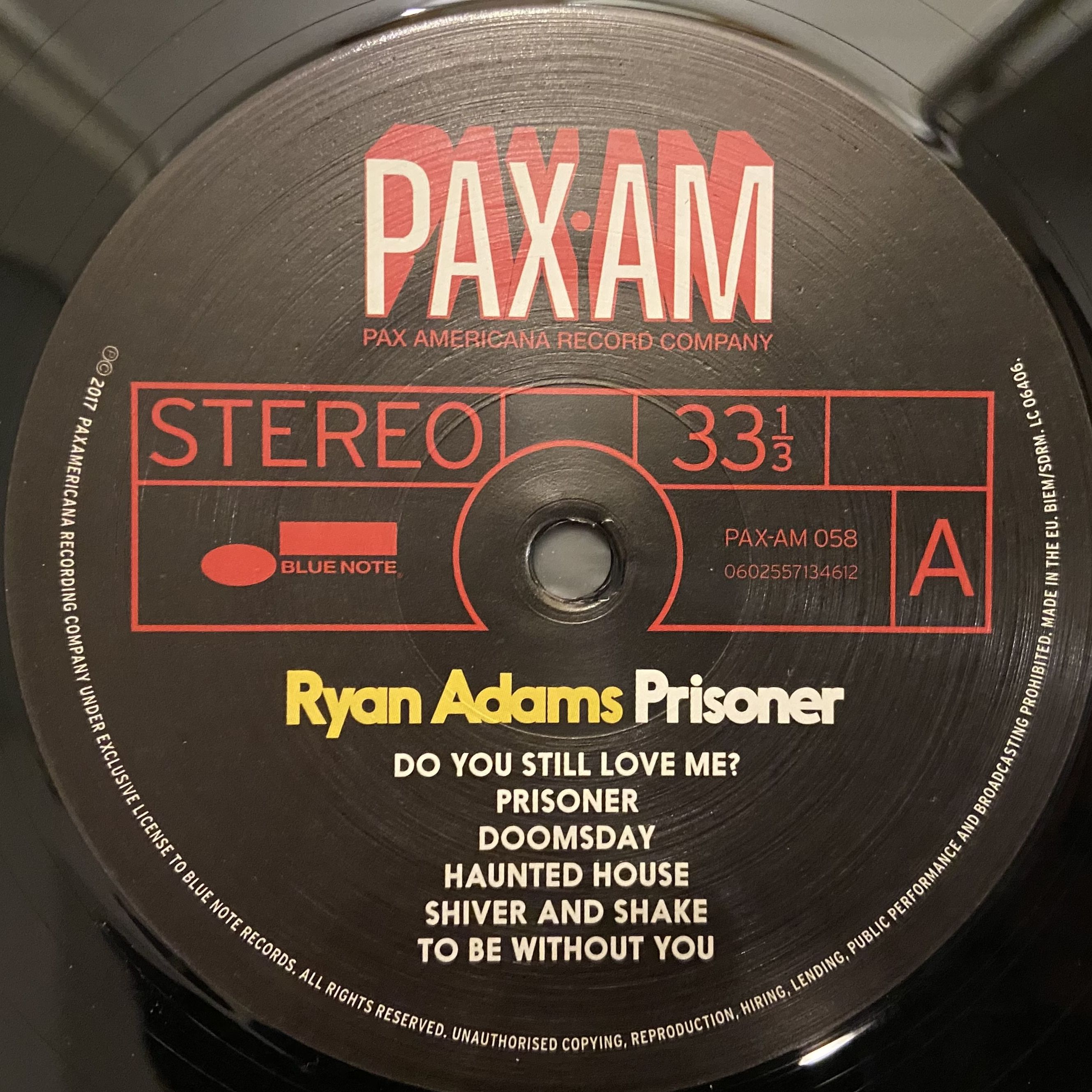 Ryan Adams Prisoner LP 