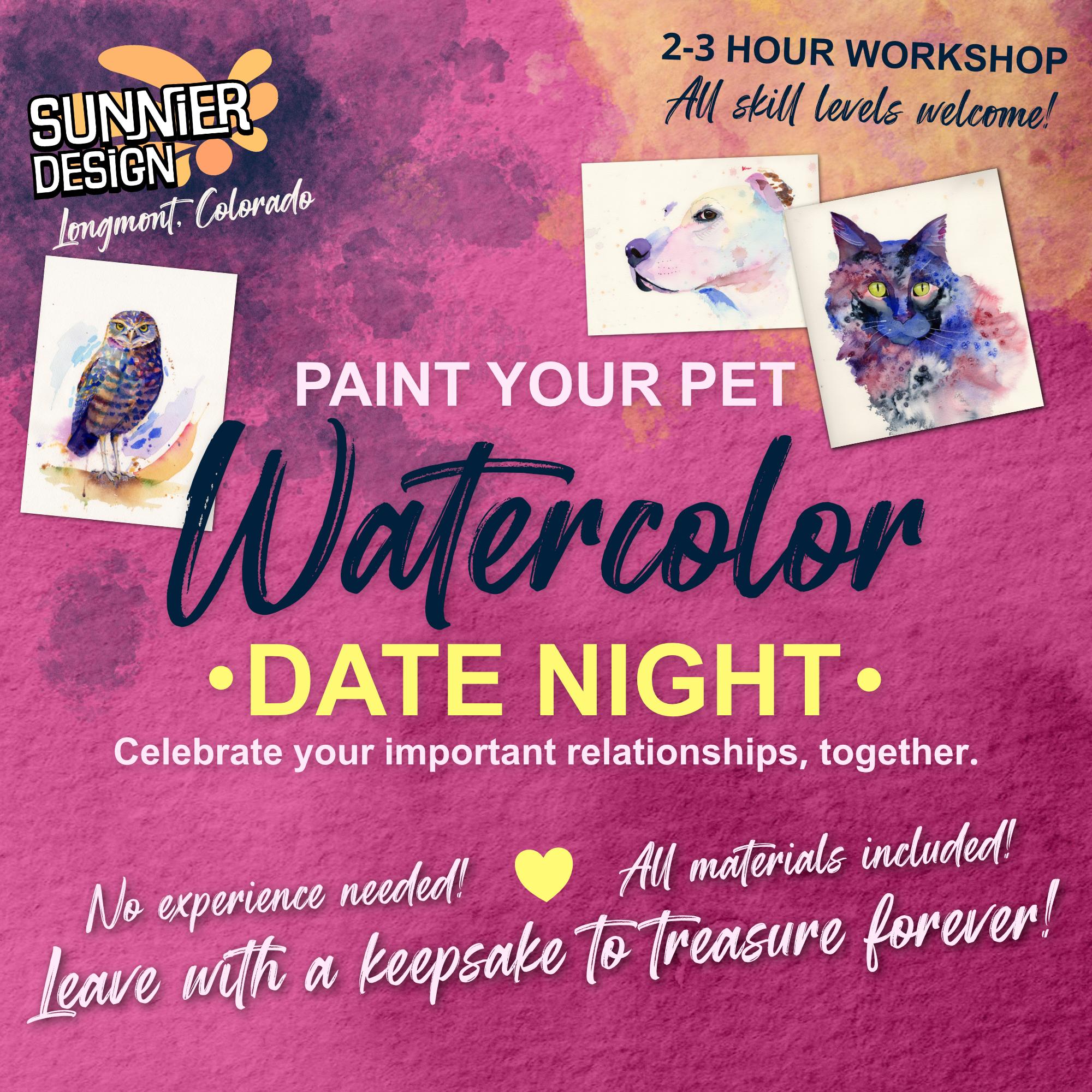 Beginner's Watercolor Workshop: Holiday Pets