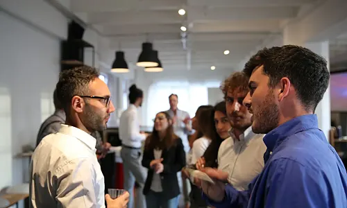 Group of people at a networking event