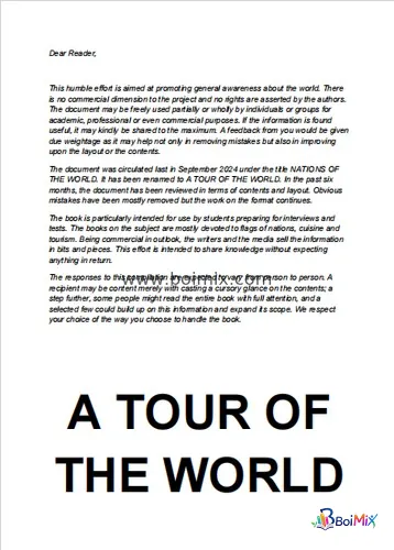 A TOUR OF THE WORLD - Malik Mansab Khan | BoiMix