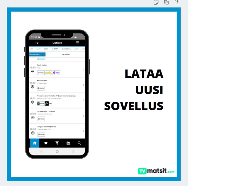 Lataa uusi TVmatsit-sovellus!