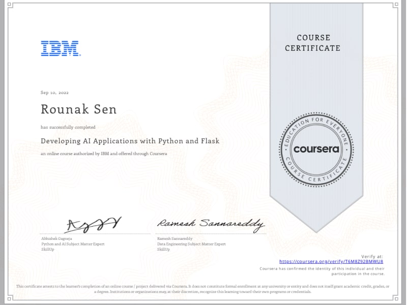 Developing AI Applications with Python and Flask