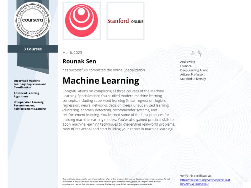 Machine Learning Specialization