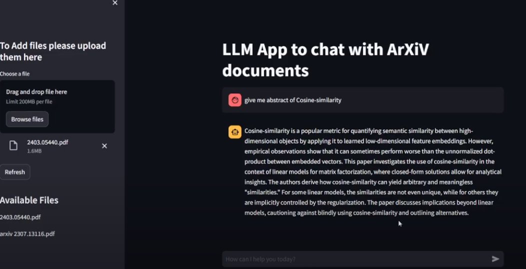 Arxiv Q&A LLM App