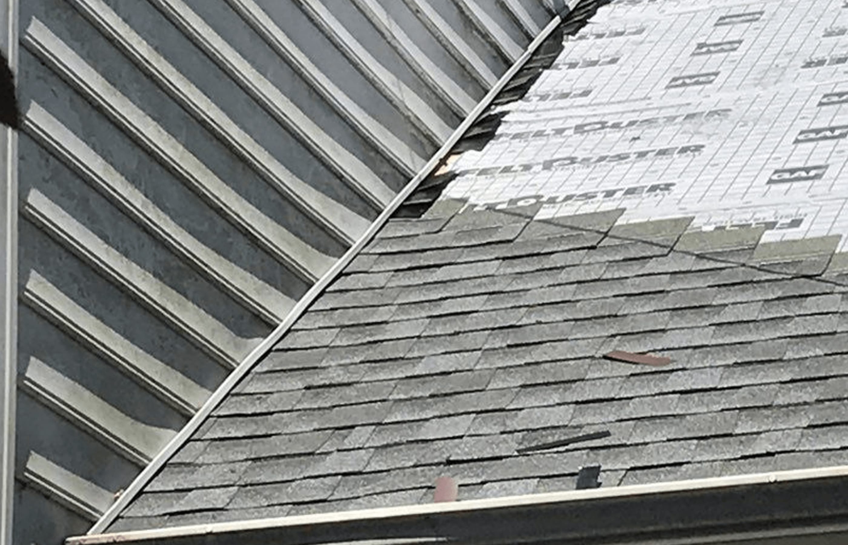 Roofsimple installing new roofing system for Dennis Woomer