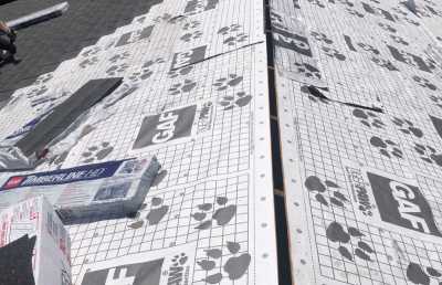 Roofsimple installing new roofing system with GAF Tiger Paw Deck protection for Chris Willet