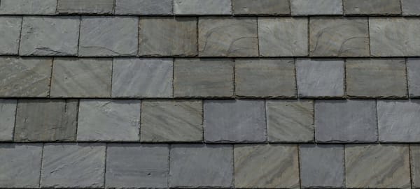 Section of a slate roof