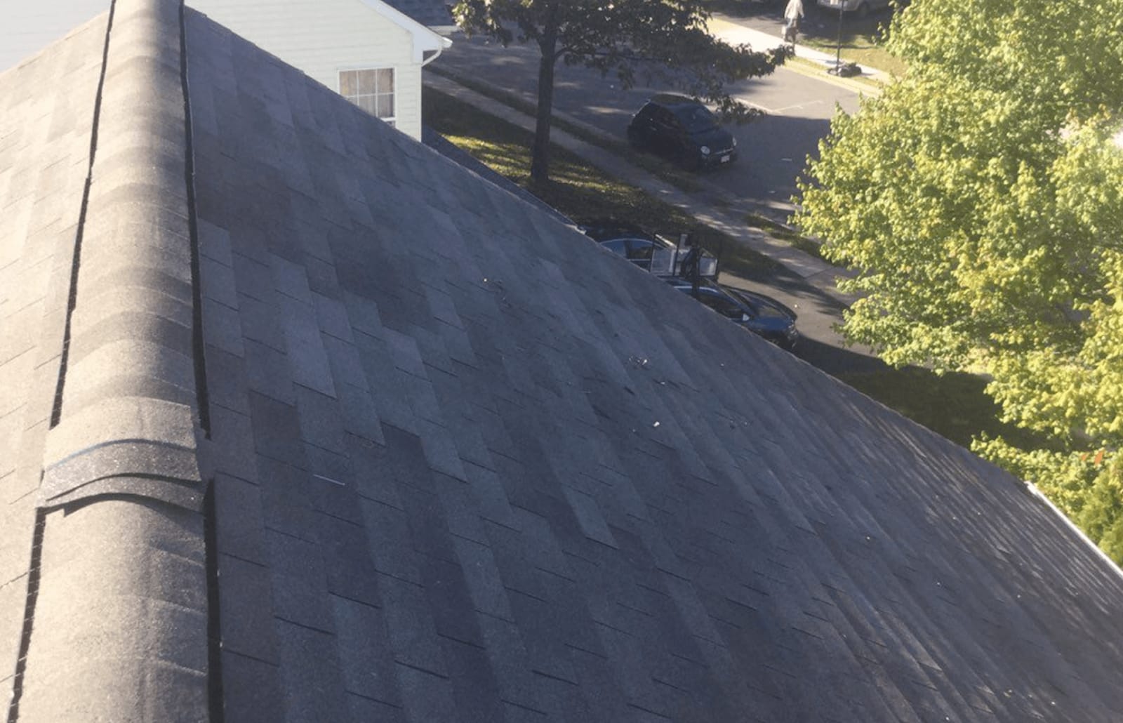 Roofsimple installing new roofing system for Teri Baltimore
