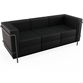 Image of LC2 Le Corbusier  3 Seat Sofa