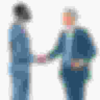 vector of 2 businessmen shaking hands