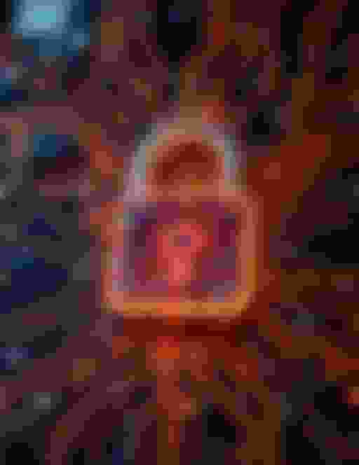 AI generated padlock on CPU board