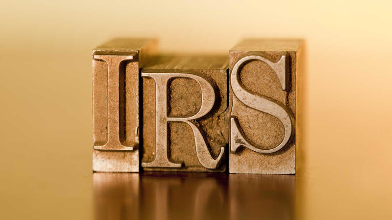 IRS letters from typewritter