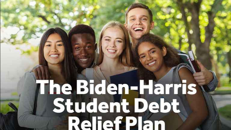 Students hugging and smiling.