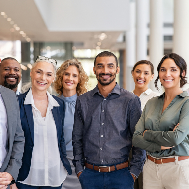 Group of Professionals in an Office Standing