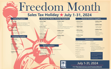 Flyer with a list of events and costs.