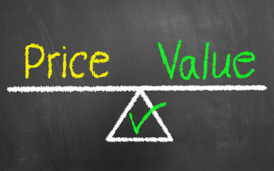 Writing on a chalkboard.