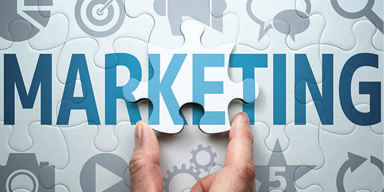 A puzzle that spells out marketing.