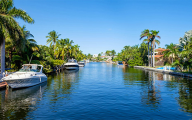 Boats on a canal.