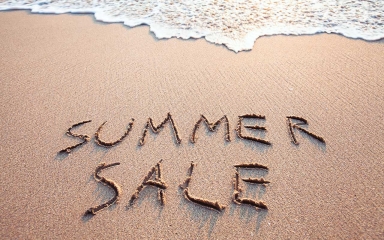 Sandy beach and wave.