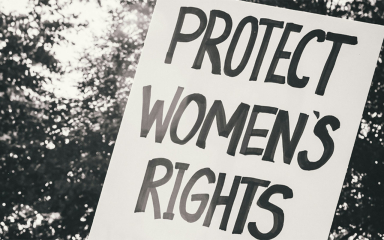 A protest sign.