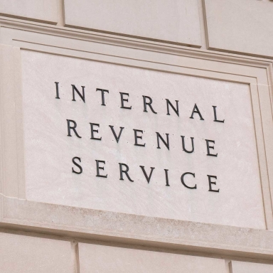 plaque labeled Internal Revenue Service