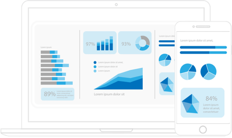 Computer screen with graphics