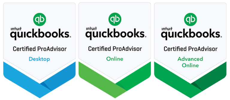 QBO Desktop, Online, Advanced Online Badges