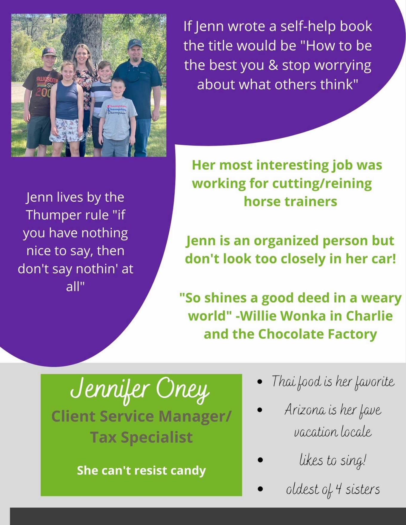 Jennifer Oney spotlight