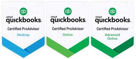 QBO Desktop, Online, Advanced Online Badges