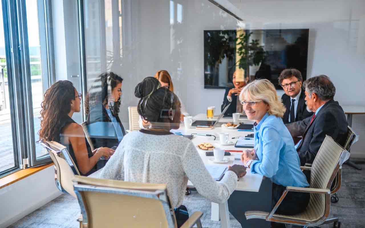 group at meeting