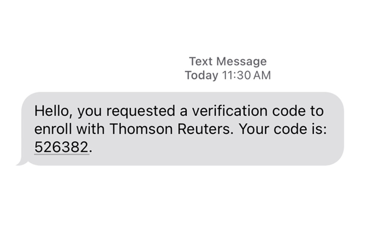 Text message verification