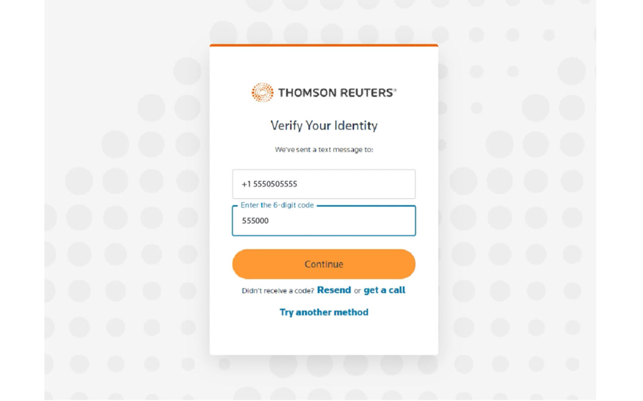 Verification Identity screen