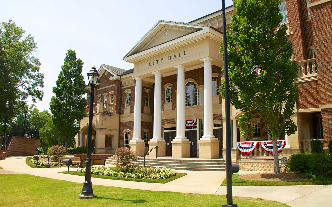 A photo of a government building