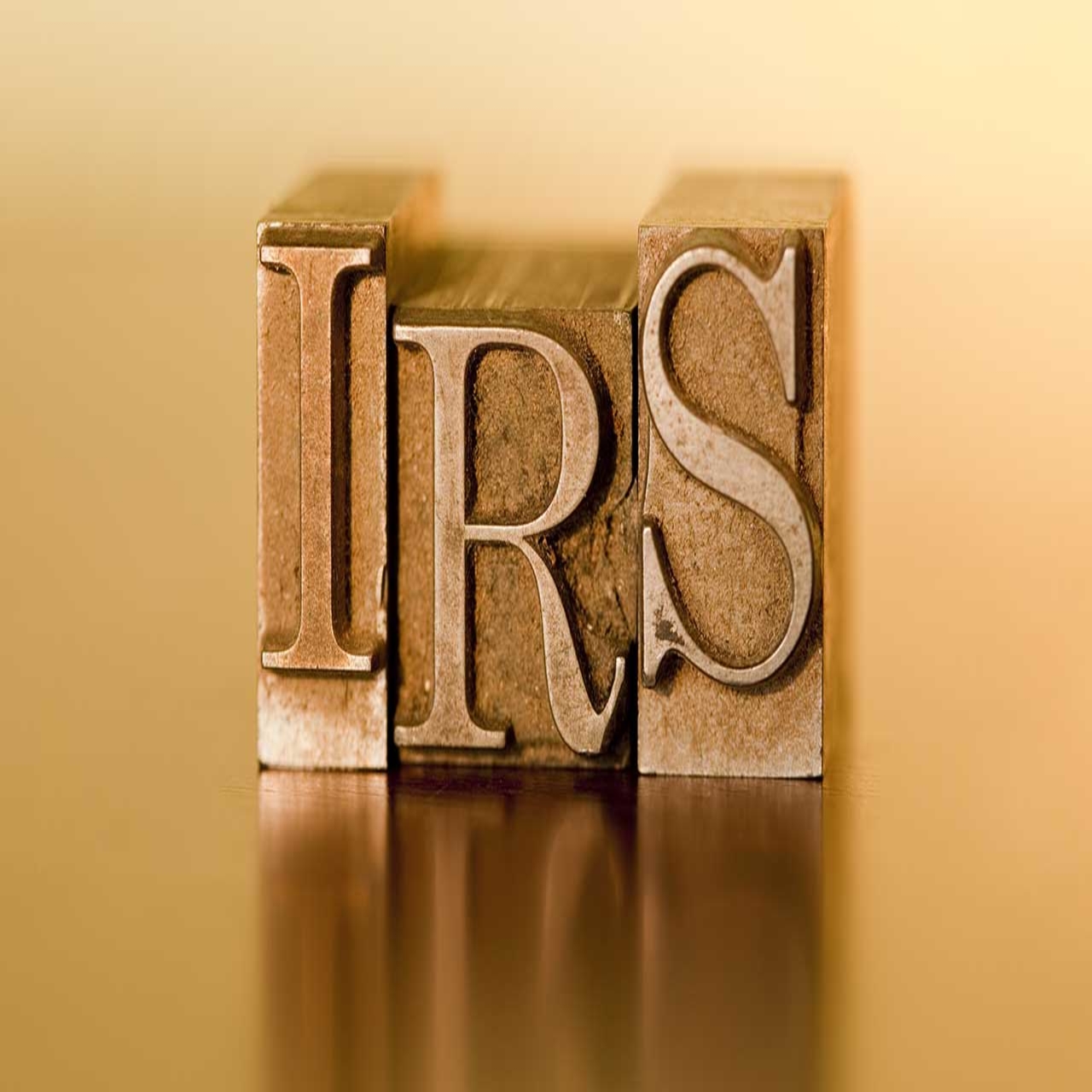 IRS letters from typewritter