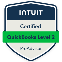 Intuit QuickBooks Level 2 Certified ProAdvisor badge