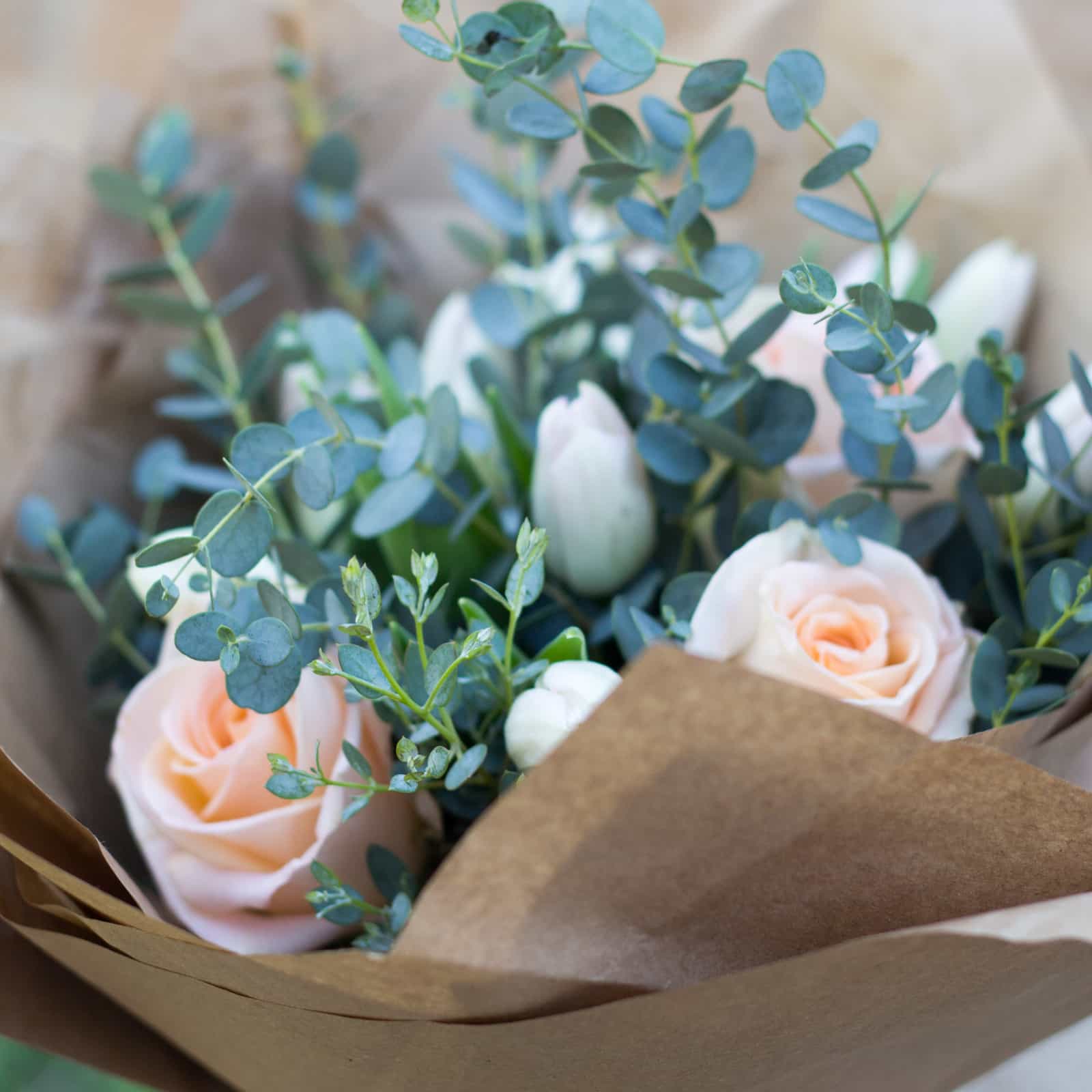 Brown Paper Bokay by West Hollywood Florist