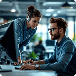 Illustration de support technique et assistance utilisateur