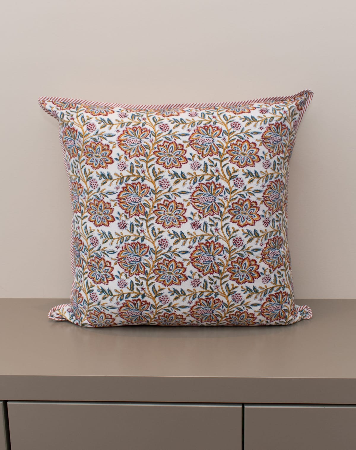 LOUISE Off-White Large Printed Cushion