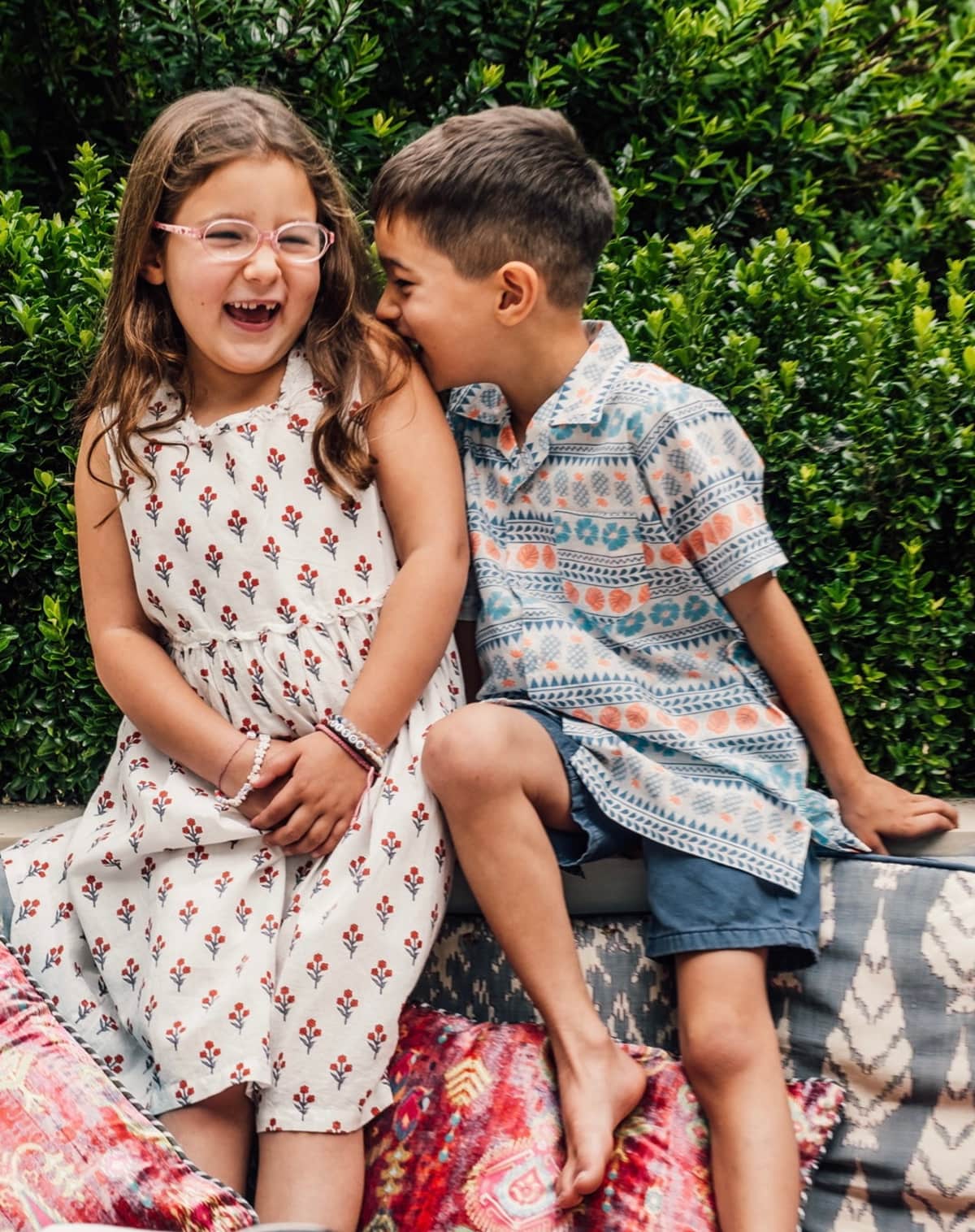 The Almirah Kids Cotton Dress in Petunia Print