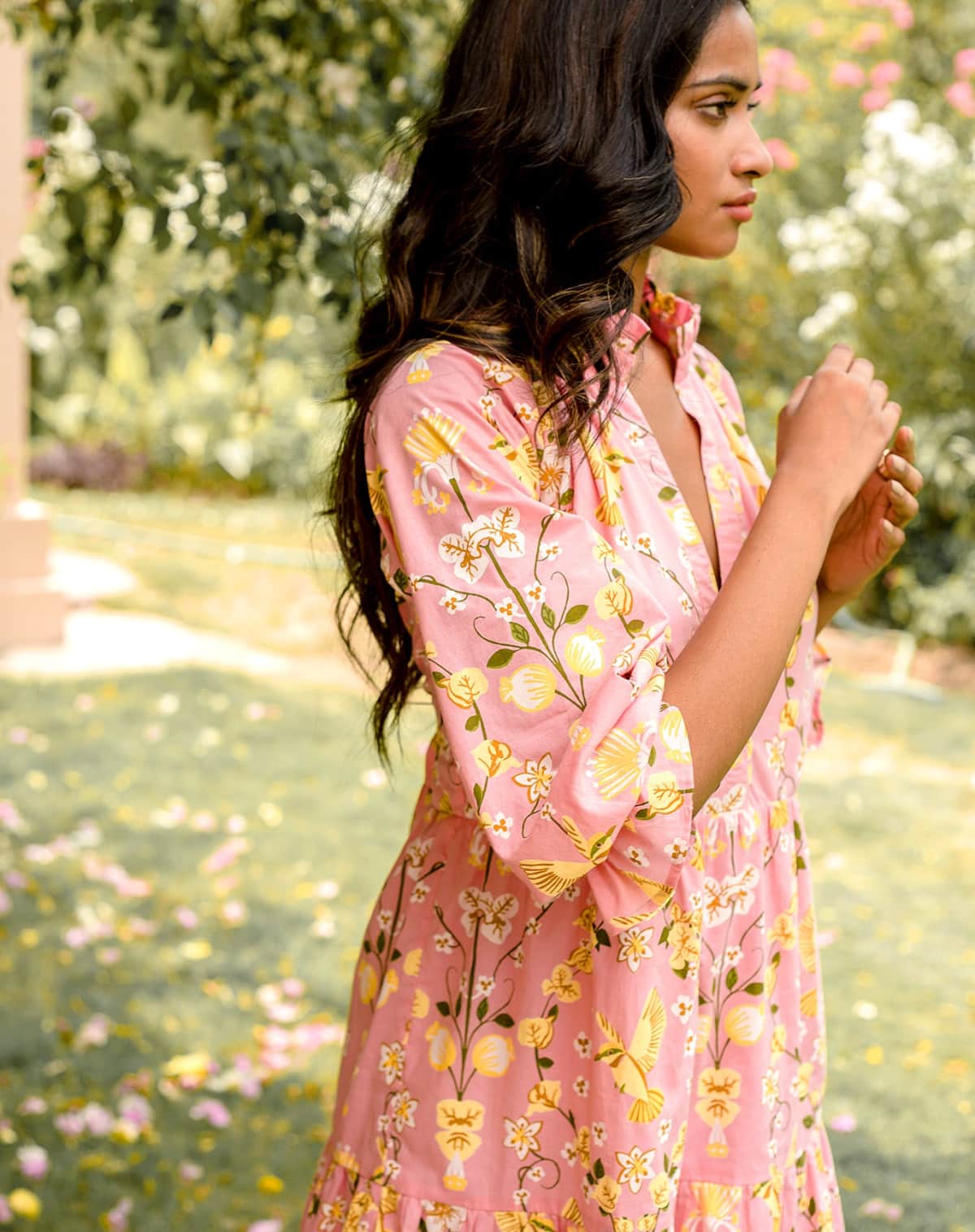 Beyond By Vera Juliet Spring Dress in Veranda Pink