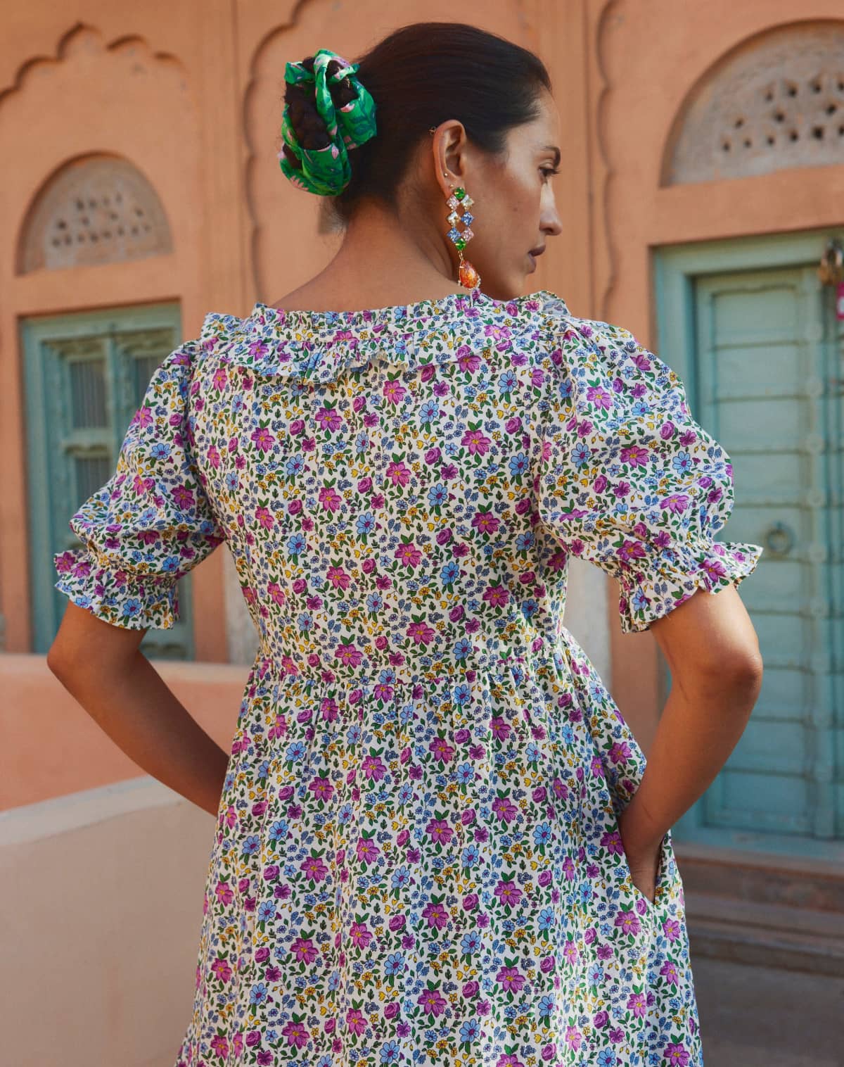 Pink City Prints Vintage Rose Daphne Dress